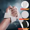 imageihuan Wrist Straps for Weight Lifting  Lifting Straps for Weightlifting  Gym Wrist Wraps with Extra Hand Grips Support for Strength Training  Bodybuilding  DeadliftingWhite