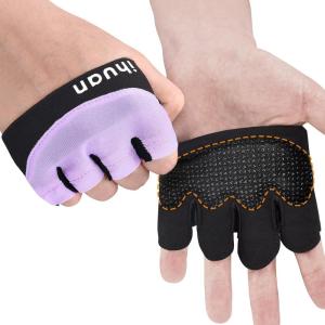 imageihuan New Weight Lifting Gym Workout Gloves Men ampamp Women Great for Weightlifting Exercise Training FitnessLight Purple