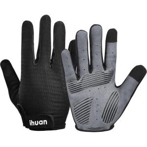imageihuan Workout Gloves for Men FullFinger Weight Lifting Gloves for Men Gym Lifting Gloves Full Hand Gloves for Weightlifting DeadliftGrey