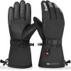 imageihuan Waterproof Heated Gloves for Men Women  5000mah Rechargeable Winter Heating Gloves Touchscreen Electric Gloves SkiMedium