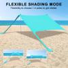 imageihuan Beach Tent Sun Shelter 11X11FT UPF50 with 4 Aluminum Foldable Poles Easy Setup Outdoor Shade Canopy for 8 Person Cool Cabana for Fishing Family Trips Backyard PicnicsLight Blue