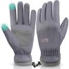 imageihuan Kids Winter Waterproof Ski Gloves Snowboarding Touchscreen Snow Cycling Running Gloves for Boys GirlsGrey