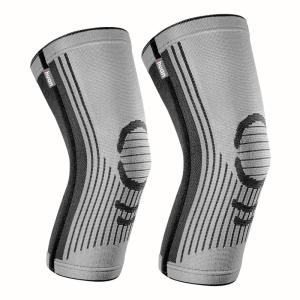 imageKnee Brace for Women Men 2pack Knee Sleeves Support for Weightlifting Running Workout Sports Compression Material Provides Support and Pain Relief for Meniscus Injuries ArthritisGray