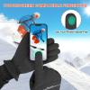 imageihuan Winter Waterproof Gloves Snow Ski for Women MenCold Weather Warm Thermal Touchscreen for Running CyclingBlack