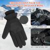 imageihuan Winter Waterproof Gloves Snow Ski for Women MenCold Weather Warm Thermal Touchscreen for Running CyclingBlack
