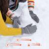 imageihuan Winter Waterproof Gloves Snow Ski for Women MenCold Weather Warm Thermal Touchscreen for Running CyclingGrey