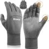 imageihuan Winter Waterproof Gloves for Men Women Warm Running Cycling Snow Ski Gloves for Cold Weather Thermal Windproof Material and Touch Screen Finger for Driving SnowboardingGrey