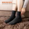 imageihuan Boot Socks for Women Cozy Fuzzy Thick Warm Crew Cabin Socks for Fall ampamp Winter Christmas Gift for Women 595Black Black Black3