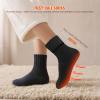 imageihuan Boot Socks for Women Cozy Fuzzy Thick Warm Crew Cabin Socks for Fall ampamp Winter Christmas Gift for Women 595Black Black Black3