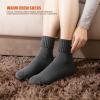 imageihuan Boot Socks for Women Cozy Fuzzy Thick Warm Crew Cabin Socks for Fall ampamp Winter Christmas Gift for Women 595Black Grey Beige3