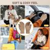 imageihuan Women Winter Gloves for Cold Weather Warm Touchscreen Driving Running Cycling Thermal Knit Gloves with Fleece LiningKhaki