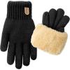imageihuan Women Winter Gloves for Cold Weather Warm Touchscreen Driving Running Cycling Thermal Knit Gloves with Fleece LiningBlack