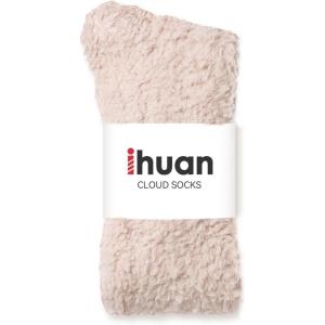 imageihuan Fuzzy Cloud Socks  Cozy ampamp Warm Super Soft fluffy Sock for Women ampamp Men  Luxurious Fabric Sleep SocksOatmeal