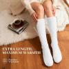 imageihuan Gifts Fuzzy ampamp Cozy Socks Warm Fluffy Cloud Sock For Women Comfy Winter Plush Sleeping Slipper Socks  Super Soft MicrofiberWhite