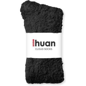 imageihuan Gifts Fuzzy ampamp Cozy Socks Warm Fluffy Cloud Sock For Women Comfy Winter Plush Sleeping Slipper Socks  Super Soft MicrofiberBlack