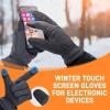 imageihuan Winter Gloves for Men Women Waterproof Warm Ski Snow Gloves for Cold Weather Thermal Material for Skiing Snowboarding Motorcycle Running Driving HikingGrey