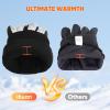 imageihuan Winter Hiking Gloves Women Men Cold Weather Thermal Warm Touch Screen Suit for Running Cycling DrivingGray