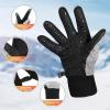 imageihuan Winter Hiking Gloves Women Men Cold Weather Thermal Warm Touch Screen Suit for Running Cycling DrivingGray