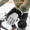 imageihuan Winter Hiking Gloves Women Men Cold Weather Thermal Warm Touch Screen Suit for Running Cycling DrivingGray