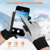 imageihuan Winter Hiking Gloves Women Men Cold Weather Thermal Warm Touch Screen Suit for Running Cycling DrivingGray