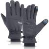 imageihuan Winter Gloves for Men Women Waterproof Warm Ski Snow Gloves for Cold Weather Thermal Material for Skiing Snowboarding Motorcycle Running Driving HikingGrey