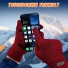 imageihuan Thermal Winter Gloves for Men Women Cold Weather Touchscreen Gloves for Running Cycling Hiking DrivingBurgundy