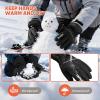 imageihuan Winter Waterproof Ski Gloves for Men ampamp Women 30 Thermal Gloves Touch Screen Warm for Skiing Cycling Motorcycle RunningBlack