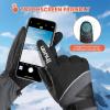 imageihuan Winter Waterproof Ski Gloves for Men ampamp Women 30 Thermal Gloves Touch Screen Warm for Skiing Cycling Motorcycle RunningGrey