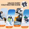 imageihuan Winter Waterproof Skiing Gloves for Men ampamp Women Cold Weather Thermal Gloves with Touchscreen Fingers Windproof Snowboarding Running Cycling Driving Hiking Motorcycle MotorcyclingGrey