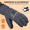 imageihuan Winter Waterproof Skiing Gloves for Men ampamp Women Cold Weather Thermal Gloves with Touchscreen Fingers Windproof Snowboarding Running Cycling Driving Hiking Motorcycle MotorcyclingGrey