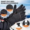 imageihuan Winter Waterproof Skiing Gloves for Men ampamp Women Cold Weather Thermal Gloves with Touchscreen Fingers Windproof Snowboarding Running Cycling Driving Hiking Motorcycle MotorcyclingBlack