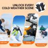 imageihuan Winter Waterproof Skiing Gloves for Men ampamp Women Cold Weather Thermal Gloves with Touchscreen Fingers Windproof Snowboarding Running Cycling Driving Hiking Motorcycle MotorcyclingBlack
