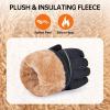 imageihuan Winter Waterproof Skiing Gloves for Men ampamp Women Cold Weather Thermal Gloves with Touchscreen Fingers Windproof Snowboarding Running Cycling Driving Hiking Motorcycle MotorcyclingBlack