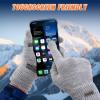 imageihuan Thermal Winter Gloves for Men Women Cold Weather Touchscreen Gloves for Running Cycling Hiking DrivingLight Grey