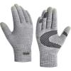 imageihuan Thermal Winter Gloves for Men Women Cold Weather Touchscreen Gloves for Running Cycling Hiking DrivingLight Grey