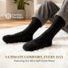 imageihuan Gifts Fuzzy ampamp Cozy Socks Warm Fluffy Cloud Sock For Women Comfy Winter Plush Sleeping Slipper Socks  Super SoftBlack2pairs