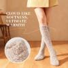 imageihuan Gifts Fuzzy ampamp Cozy Socks Warm Fluffy Cloud Sock For Women Comfy Winter Plush Sleeping Slipper Socks  Super SoftNonslip Oatmeal2pairs