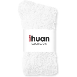 imageihuan Gifts Fuzzy ampamp Cozy Socks Warm Fluffy Cloud Sock For Women Comfy Winter Plush Sleeping Slipper Socks  Super SoftWhite1pair