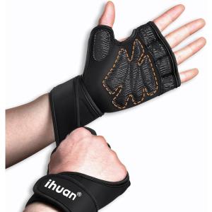 imageihuan Weight Lifting Gym Workout Gloves with Wrist Wrap Support for Men ampamp Women Full Palm Protection for Weightlifting Training Fitness Exercise Pull ups