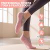 image:imageihuan 6 Pairs Pilates Socks for women NonSlip Yoga Socks With GripampStrap for Dance Barre Ballet Fitness Workout593black3grey
