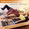 image:imageihuan 6 Pairs Pilates Socks for women NonSlip Yoga Socks With GripampStrap for Dance Barre Ballet Fitness Workout593black3grey