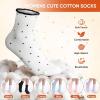 image:imageihuan 6 Pairs Womens Ruffle Crew Socks with Polka Dot Cute Cotton Frilly Ankle Socks for Women Teen Girls Breathable6pairs2white2pink2blue