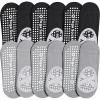 image:imageihuan 6 Pairs Pilates Socks for women NonSlip Yoga Socks With GripampStrap for Dance Barre Ballet Fitness Workout593black3grey