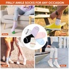image:imageihuan 6 Pairs Womens Ruffle Cute Ankle Socks with Polka Dot Crew Cotton Frilly Casual Socks for Women Teen Girls Breathable6pairs2white2black2blue