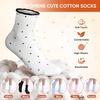 image:imageihuan 6 Pairs Womens Ruffle Cute Ankle Socks with Polka Dot Crew Cotton Frilly Casual Socks for Women Teen Girls Breathable6pairs2white2pink2blue
