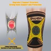 image:imageihuan Copper Knee Braces Sleeves for Knee Pain Women Men  Compression Knee Brace Support for Working Running Workoutblack