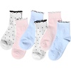 6pairs-(2white&2pink&2blue)