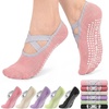 image:imageihuan 6 Pairs Pilates Yoga Socks for Women 6 Pairs Womens Cute Ruffle Ankle Socks With Polka Dot