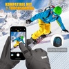 image:imageihuan Ski Snow Winter Gloves Women Men WaterproofCold Weather Warm Thermal Touch Screen Driving Hiking Motorcycle CyclingLight Gray