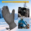 image:imageihuan Ski Snow Winter Gloves Women Men WaterproofCold Weather Warm Thermal Touch Screen Driving Hiking Motorcycle CyclingLight Gray